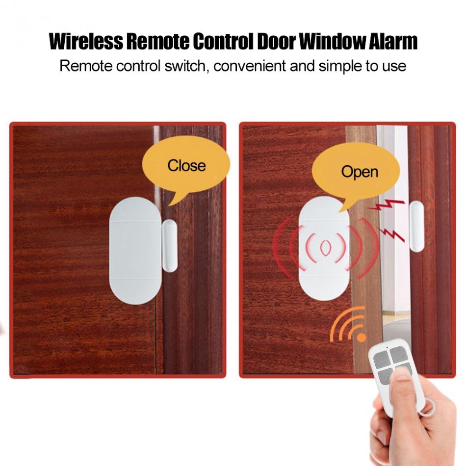 Wireless Anti-Theft Remote Control Door Window Security Alarm 130 dB 